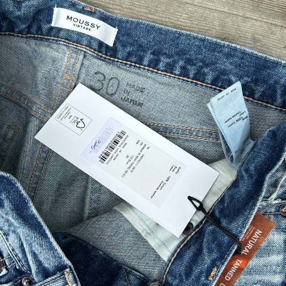 Moussy Mv Merry Tapered Jeans in Mid Blue size 30 - Picture 3 of 5